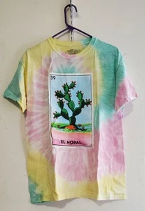LA LOTERIA Women T-Shirt Tie Dye Size M/L EL NOPAL Short Sleeve Cotton New - Picture 1 of 4