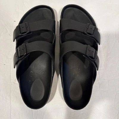 Sandalias unisex Birkenstock Arizona Essentials EVA - negras, EE. UU. 10 Foto 1 de 4