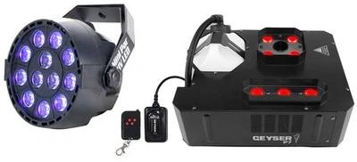 Chauvet DJ GEYSER P7 DMX RGBA+UV Fog Machine Fogger+Remote+Par Can Blacklight - Image 1 of 4