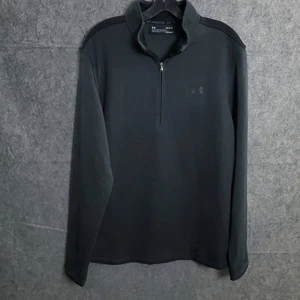 Under Armour Herren ColdGear Pullover Training Oberteil Quarter Zip Gr. Large dunkelgrau - Bild 1 von 13