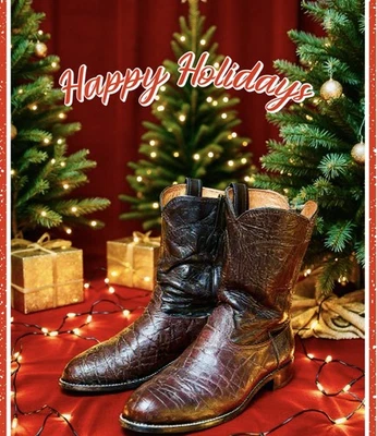 Botas Roper Larry Mahan Nocona Couro Exótico Raro 11D – Fabricadas no Texas - Imagem 1 de 4