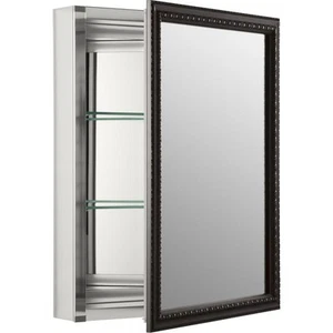 KOHLER 2967 BR1 20W x 26 H Bathroom Medicine Cabinet with Framed Mirror Door Rec - Picture 1 of 2