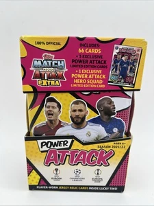 2021/22 Topps Match Attack Soccer Mega Tins Power Attack  Hero Squad - Picture 1 of 2