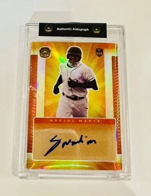 2021 Super Glow Noelvi Marte Auto 02/100 Authentic Autograph Reds Prospect - Image 1 of 2