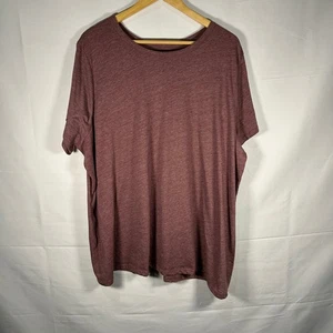 Torrid Women's Plus Size 4 Burgundy Classic Fit Short Sleeve T-Shirt Top - Picture 1 of 8