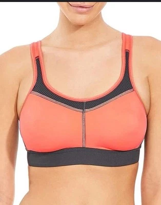 Sujetador deportivo Amoena Power SB soporte medio melón/gris 36D para mujer Foto 1 de 4