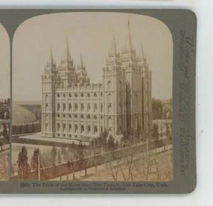 Salt Lake City Stolz der Mormonen Der Tempel UT Utah Underwood Stereoansicht - Bild 1 von 2