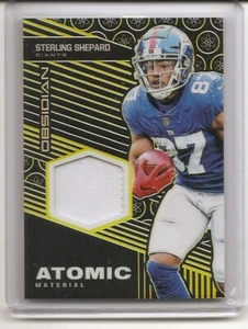 2019 Obsidian Sterling Shepard Atomic Electric Etch Yellow Jersey Card /10 - Bild 1 von 2