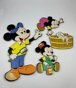 Disney Mickey Mouse Morty Ferdi Cardboard Wall Hanging Art 1960's Vintage  - Picture 1 of 12