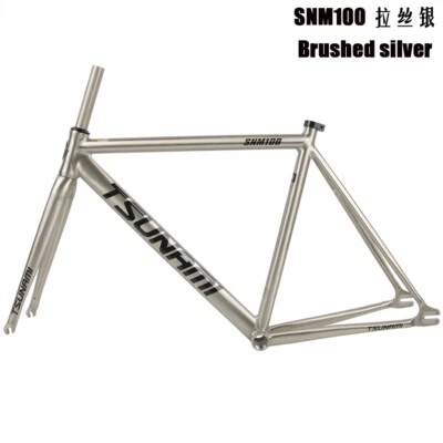 Cuadro 700CRetro Aluminio Marco de Engranaje Fijo Horquilla Bicicleta 49CM 52CM 55CM 58CM Cuadro Foto 1 de 4