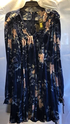 Buffalo David Bitton Blue Floral Dress Size L Long Sleeve - Image 1 of 4