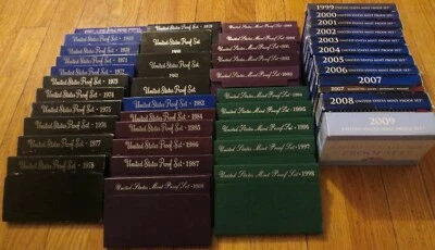 1968 to 2009 Proof Sets U.S. Mint 42 Proof Set San Francisco Mint Box and COA   - Image 1 of 4