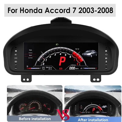 Cuadro de instrumentos LCD digital para velocímetro Honda Accord 7 VII 2003-07 Foto 1 de 4