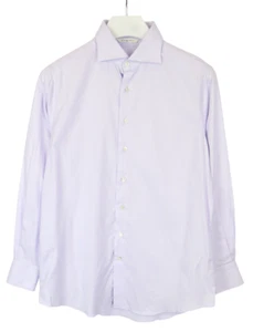 Camicia Formale Slim Fit Suitsupply Uomo LARGE Colletto Cutaway Viola Chiaro - Foto 1 di 10