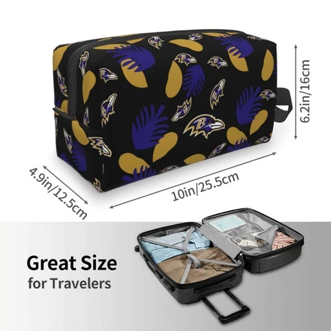 Baltimore Ravens Storage Bag Portable Large Capacity Toiletries Storage Bag Cover