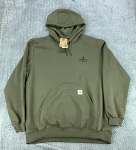 Carhartt Hoodie Mens XL Green Original Fit Midweight Sweatshirt Company Logo NWT - Picture 1 of 12