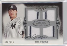 2011 Topps Marquee Gametime Mementos Quad Relics /199 Phil Hughes #GMQR-19