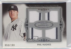 2011 Topps Marquee Gametime Mementos Quad Relics /199 Phil Hughes #GMQR-19