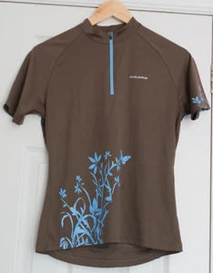 Polaris Air Base Womans Size 12 Cycling jersey Brown Blue - Picture 1 of 12