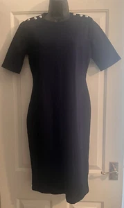Ralph Lauren Navy SS Jersey Dress Size S New - Picture 1 of 5