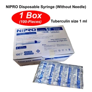 Disposable Syringe NIPRO Sterile Latex Free No Needle Tuberculin Size 1ml(100pcs - Picture 1 of 8