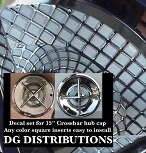 14" Cross Bar Hub Cap Decal Set - Bild 1 von 11
