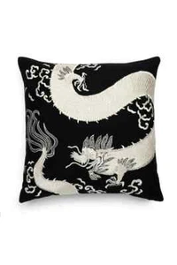 Natori Mayon Drachen Stickerei Kissen, 20 x 20 Neu - Bild 1 von 3