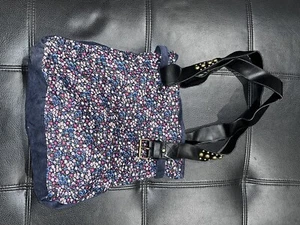 Vintage LEI Floral Corduroy Bag Buckle Strap Embellishment - Picture 1 of 3