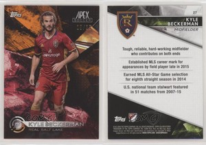 2016 Topps Apex Orange /25 Kyle Beckerman #27