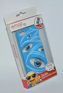 EMOJI BRAND BLUE EYES EYE BALL IPHONE 5 5S CASE SLEEVE DUAL PROTECTION HARD SOFT - Picture 1 of 5