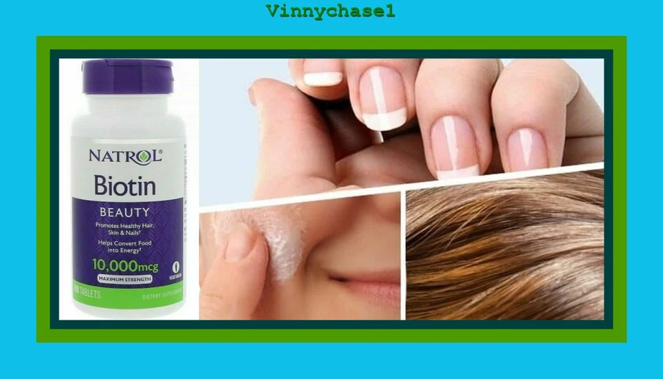 Natrol Biotina 10000 Mcg - 100 Comprimidos - Cabello Piel y Uñas - Biotina Foto 1 de 1