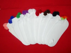 CALZINI POM POM donna con palla - caviglia corta - COLORI MISTI 10 paia - Foto 1 di 3