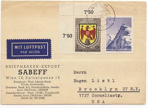 Österreich 1962 Luftpostabdeckung von Wien nach New York USA #873 666 meteorologisch - Bild 1 von 2