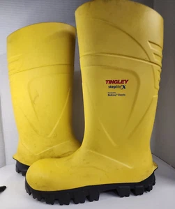 USED TINGLEY STEPLITE X BOOTS, SIZE 9 mens Yellow, Safety Toe - Picture 1 of 3