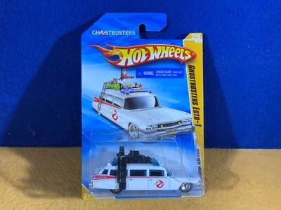 W9-41 HOT WHEELS 2010 NEW MODELS - GHOSTBUSTERS ECTO-1 - 2010 - WHITE - NIB - Image 1 of 4