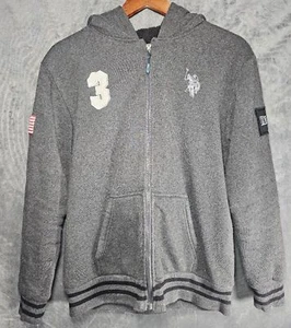 US Polo Assn Coat Boys Full zip Hooded Pockets Insulated Headphone Pocket - Picture 1 of 10