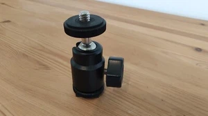 Camera Cold Shoe Ball Head Mount 1/4 Screw Adapter for Monitor Light Microphone - Picture 1 of 8