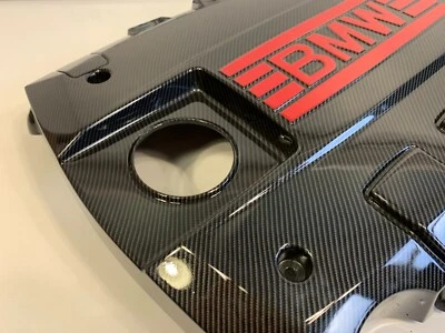 BMW N43 Engine Cover 81 E82 E87 E88 E90 E91 E92 E93 Carbon 7556033 - Image 1 of 4