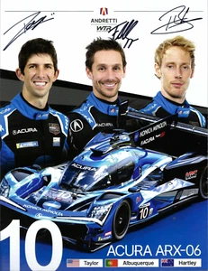 SIGNED 2024 RICKY TAYLOR, ALBUQUERQUE, HARTLEY ACURA ARX-06 GTP IMSA POSTCARD - Picture 1 of 1