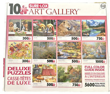 Sure-Lox Art Gallery Box 10 Deluxe Jigsaw Puzzles NIB 5600 Pieces