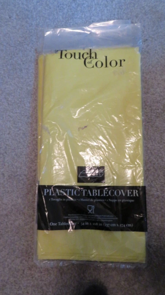 Mantel de plástico amarillo toque de color - 54 x 108 - Mimosa Foto 1 de 1