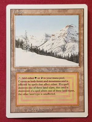 Magic The Gathering REVISED TAIGA DUAL LAND card MTG - Image 1 of 2