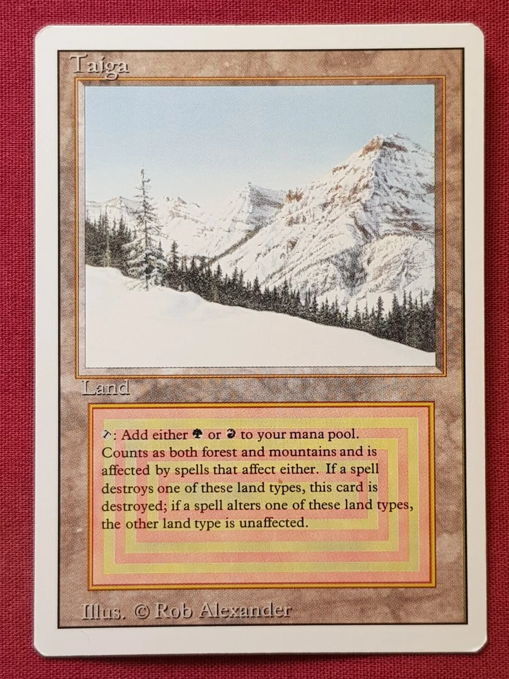 Magic The Gathering REVISED TAIGA DUAL LAND card MTG - Image 1 of 2