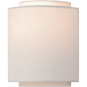 Vaxcel Lighting W0224 Matte Brass 1-Light Wall Sconce w/White Fabric Shade - Picture 1 of 4