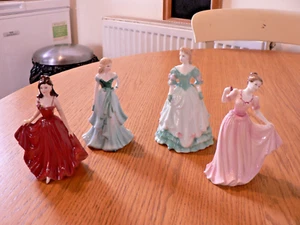 4 LOVELY COALPORT DEBUTANTE "BECKY, SWEETHEART, MIRANDA & FOREVER YOURS" FIGURES - Picture 1 of 9