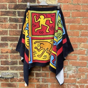 Toalla de playa vintage Keith Haring 1996 Playboy Art años 90 arte callejero graffiti NY - Imagen 1 de 8