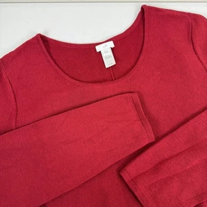 J Jill XL Red Knit Midi Fit and Flare Sweater Dress Flare A Line Stretch Soft - Picture 1 of 7