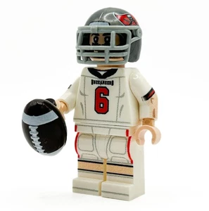 #6 QB Tampa Bay Football Player Minifig made using LEGO parts - B3 Customs - Picture 1 of 2