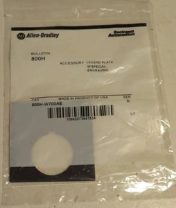 NEU Allen Bradley 800H-W700AE GELB Legend Plate NOT-AUS-Spezial graviert - Bild 1 von 12