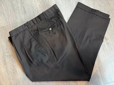 Pantalones de traje de cachemir negros personalizados formales para hombre 2XL Foto 1 de 4